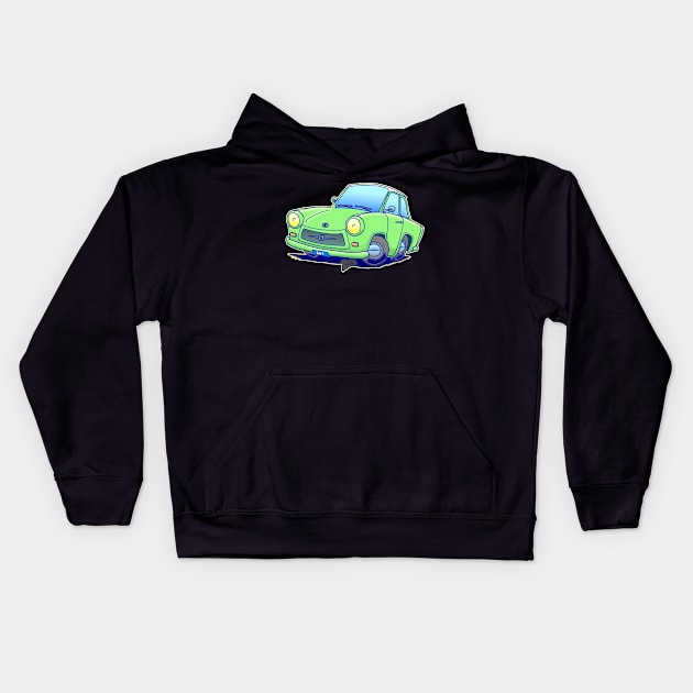 Vintage Trabant - Trabi 601 just the car Kids Hoodie by Andres7B9